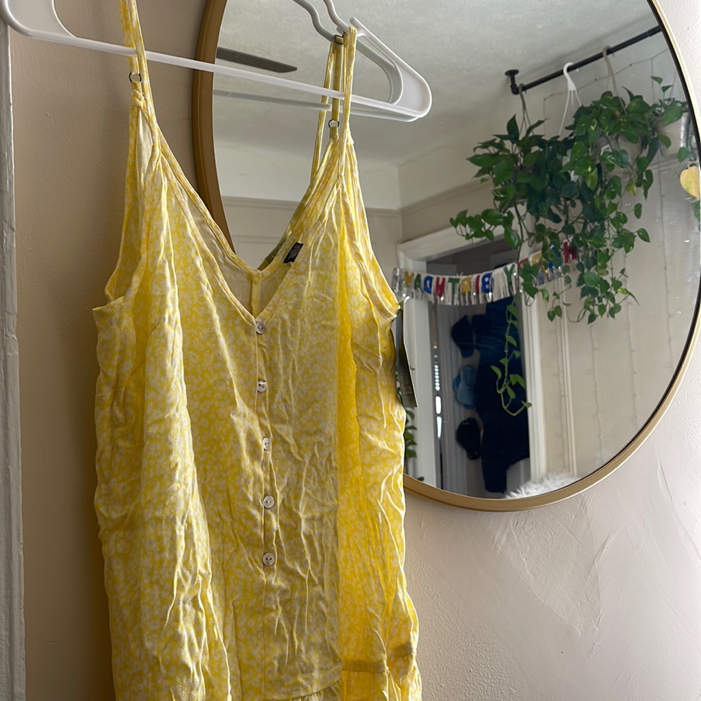 Yellow Patterned Romper